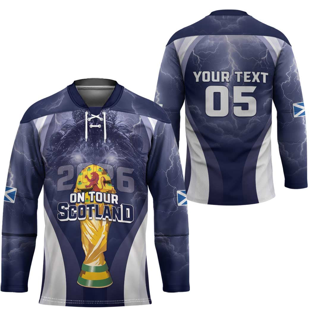 Custom Scotland Football 2026 Hockey Jersey Scotland On Tour Trophy Style - Wonder Print Shop