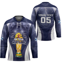 Custom Scotland Football 2026 Hockey Jersey Scotland On Tour Trophy Style - Wonder Print Shop