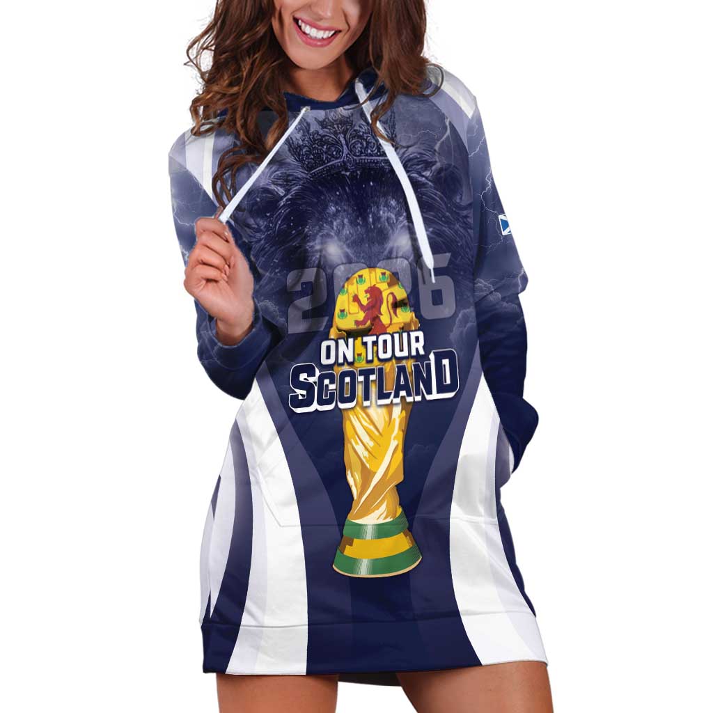 Custom Scotland Football 2026 Hoodie Dress Scotland On Tour Trophy Style - Wonder Print Shop