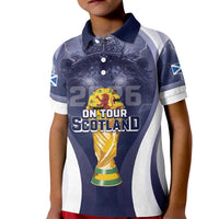 Custom Scotland Football 2026 Kid Polo Shirt Scotland On Tour Trophy Style - Wonder Print Shop