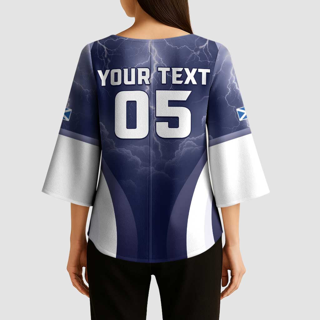 Custom Scotland Football 2026 Kimono Sleeve Blouse Scotland On Tour Trophy Style - Wonder Print Shop