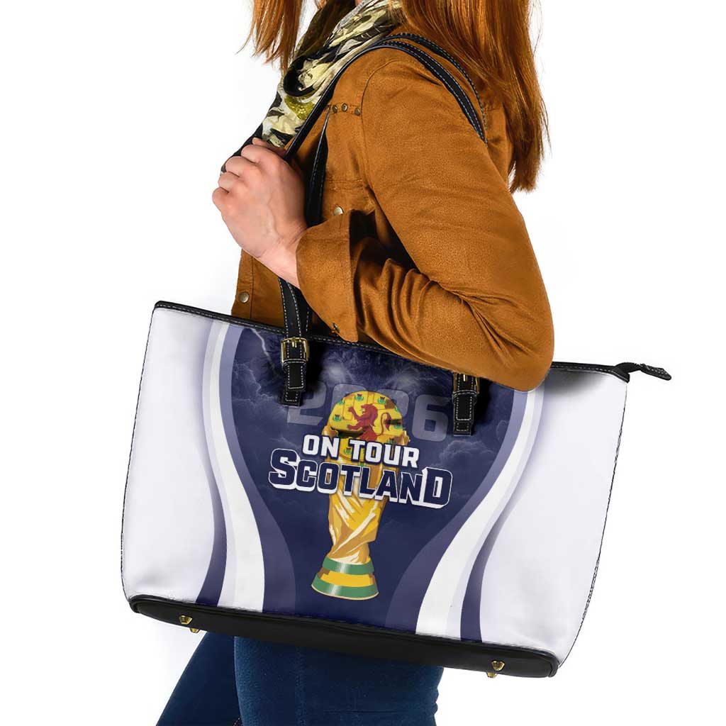 Scotland Football 2026 Leather Tote Bag Scotland On Tour Trophy Style - Wonder Print Shop