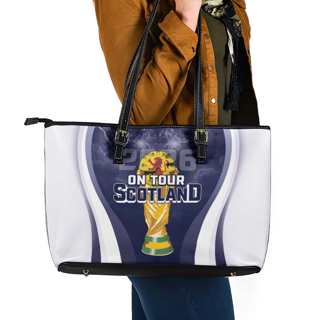 Scotland Football 2026 Leather Tote Bag Scotland On Tour Trophy Style - Wonder Print Shop
