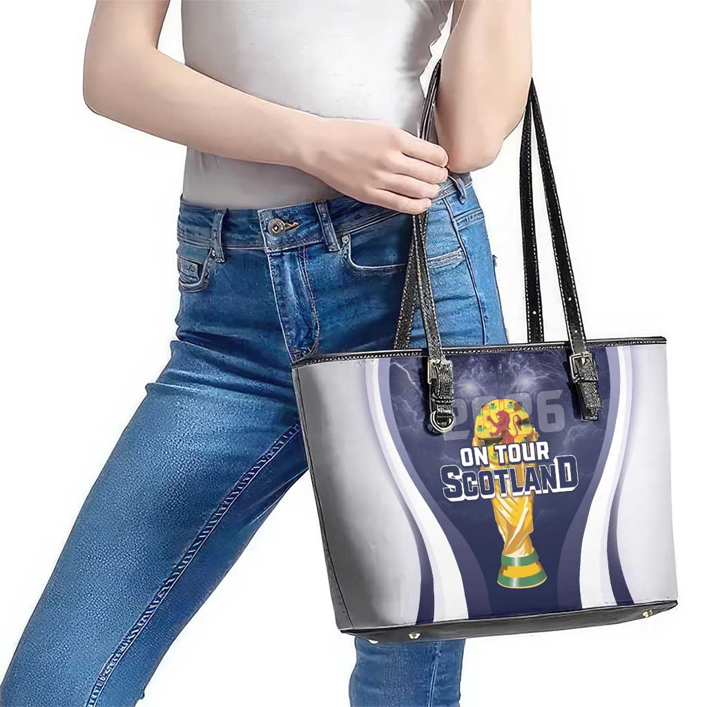 Scotland Football 2026 Leather Tote Bag Scotland On Tour Trophy Style - Wonder Print Shop