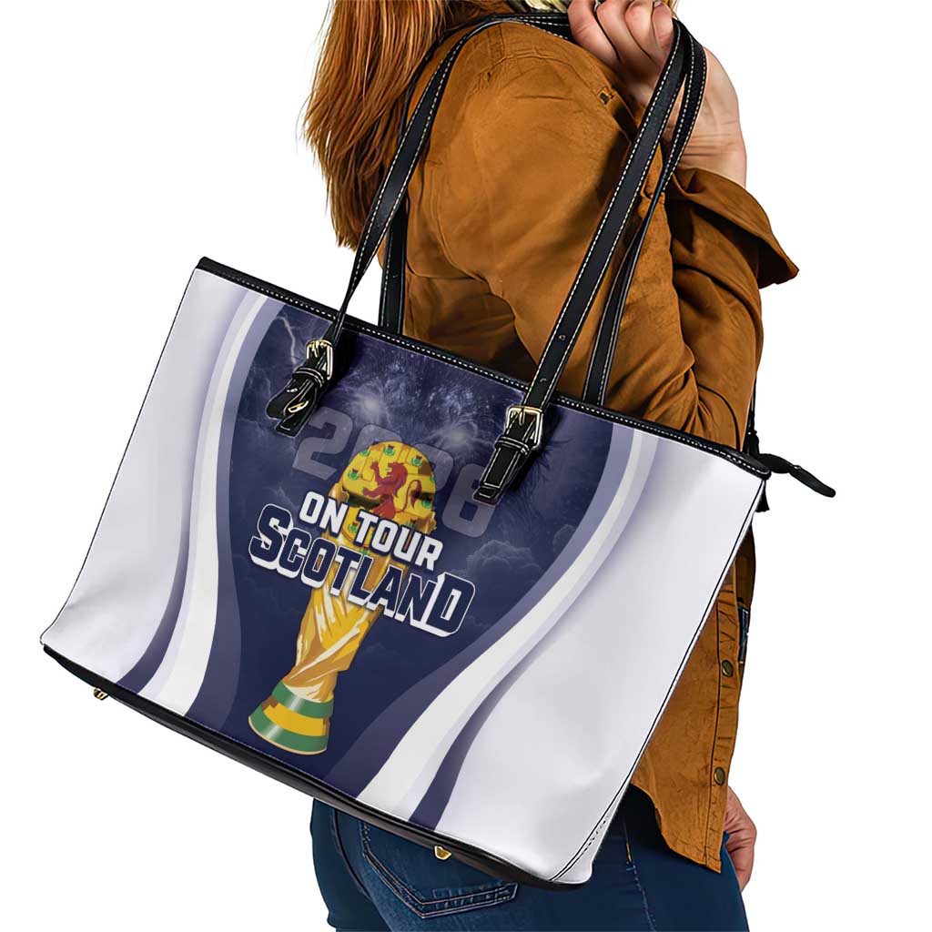 Scotland Football 2026 Leather Tote Bag Scotland On Tour Trophy Style - Wonder Print Shop