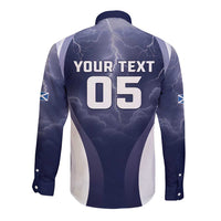 Custom Scotland Football 2026 Long Sleeve Button Shirt Scotland On Tour Trophy Style - Wonder Print Shop