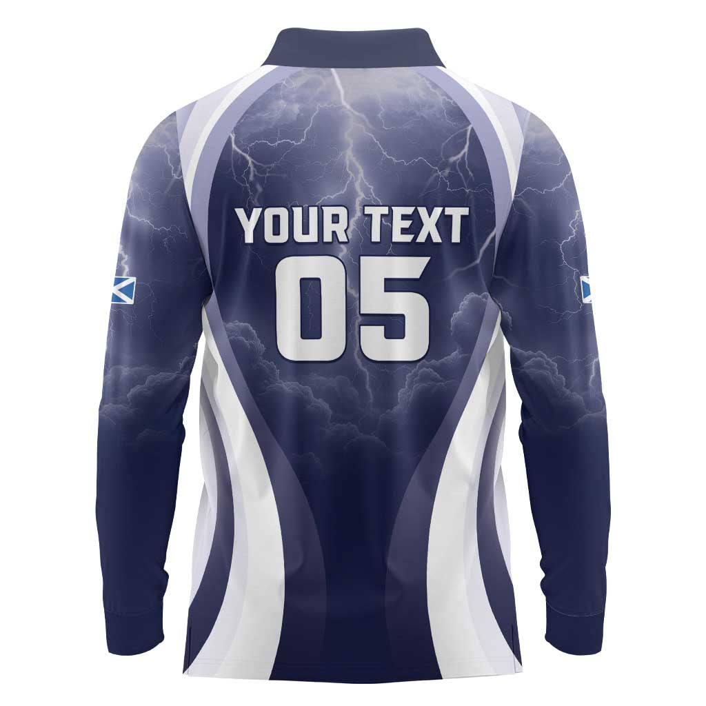 Custom Scotland Football 2026 Long Sleeve Polo Shirt Scotland On Tour Trophy Style - Wonder Print Shop