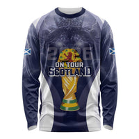 Custom Scotland Football 2026 Long Sleeve Shirt Scotland On Tour Trophy Style - Wonder Print Shop