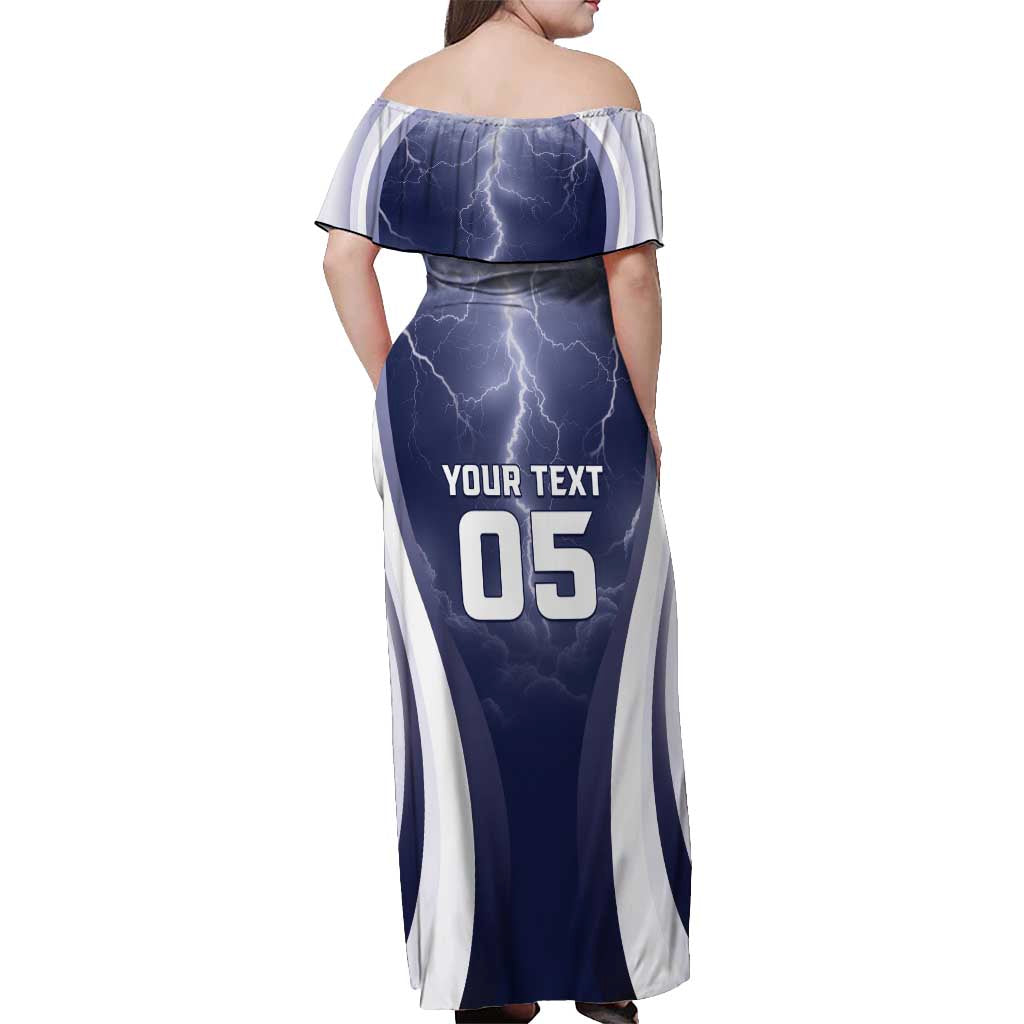 Custom Scotland Football 2026 Off Shoulder Maxi Dress Scotland On Tour Trophy Style - Wonder Print Shop
