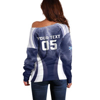 Custom Scotland Football 2026 Off Shoulder Sweater Scotland On Tour Trophy Style - Wonder Print Shop