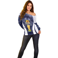Custom Scotland Football 2026 Off Shoulder Sweater Scotland On Tour Trophy Style - Wonder Print Shop