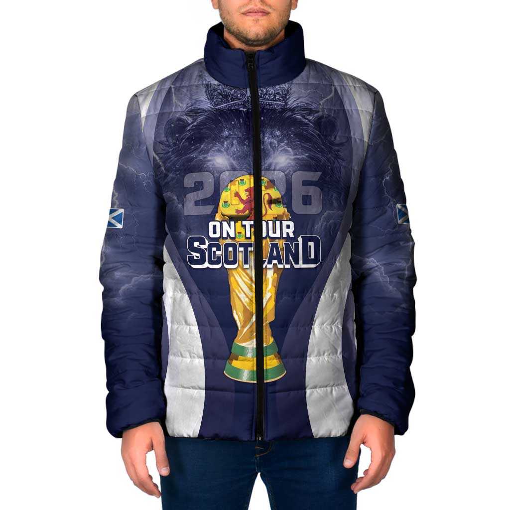Custom Scotland Football 2026 Padded Jacket Scotland On Tour Trophy Style - Wonder Print Shop