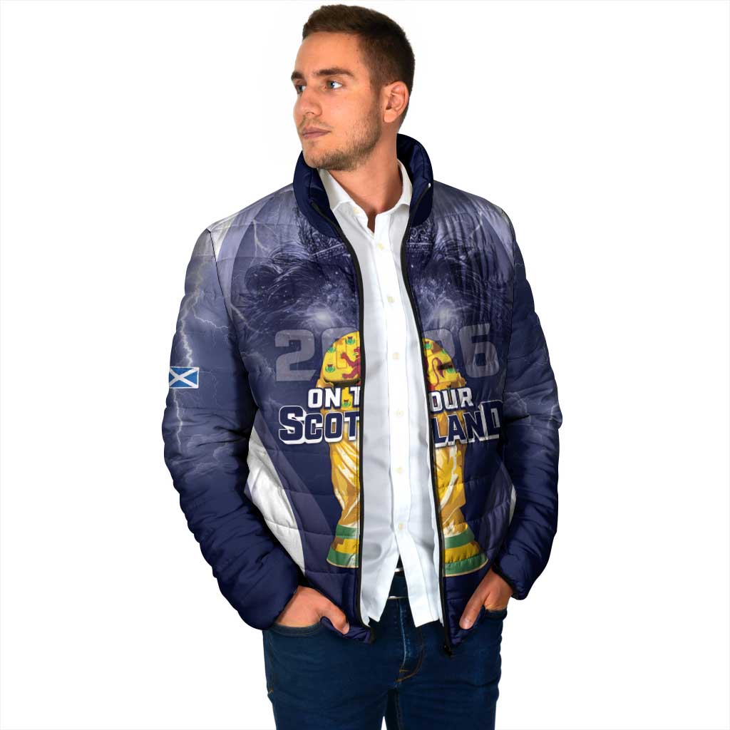 Custom Scotland Football 2026 Padded Jacket Scotland On Tour Trophy Style - Wonder Print Shop