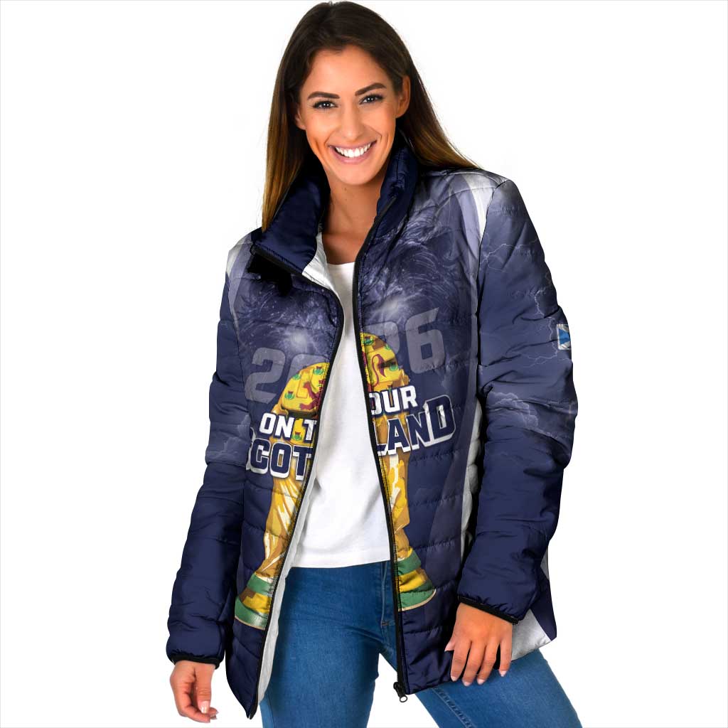 Custom Scotland Football 2026 Padded Jacket Scotland On Tour Trophy Style - Wonder Print Shop