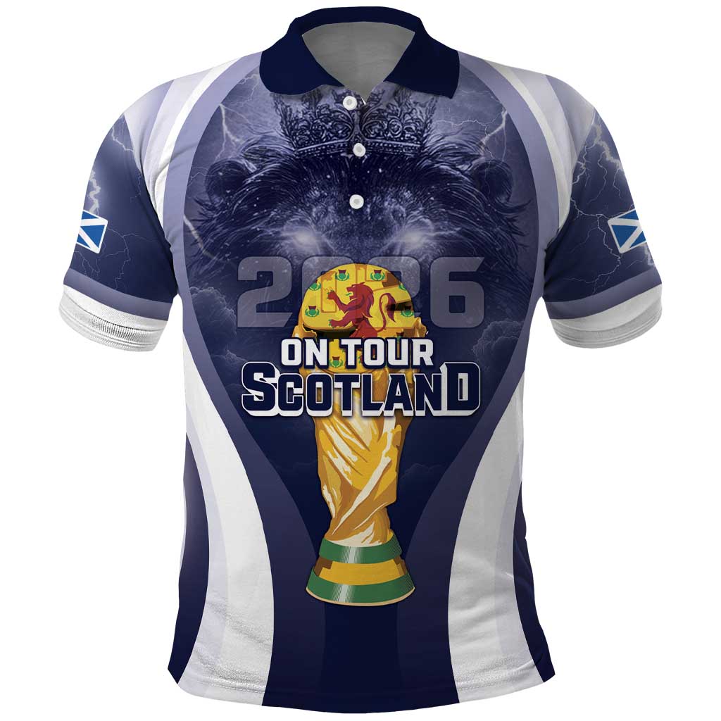 Custom Scotland Football 2026 Polo Shirt Scotland On Tour Trophy Style - Wonder Print Shop