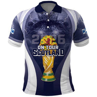 Custom Scotland Football 2026 Polo Shirt Scotland On Tour Trophy Style - Wonder Print Shop