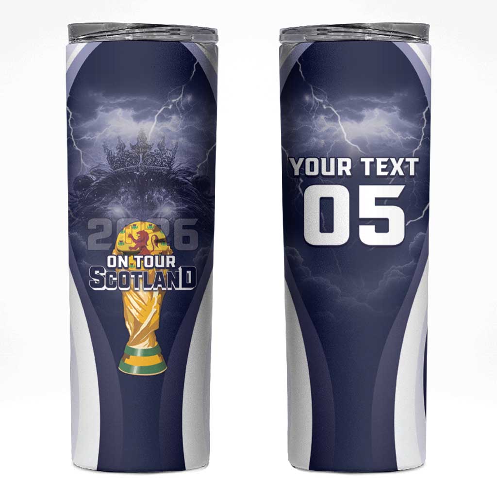 Custom Scotland Football 2026 Skinny Tumbler Scotland On Tour Trophy Style - Wonder Print Shop