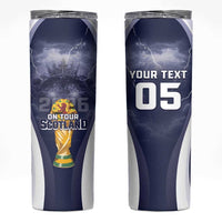 Custom Scotland Football 2026 Skinny Tumbler Scotland On Tour Trophy Style - Wonder Print Shop