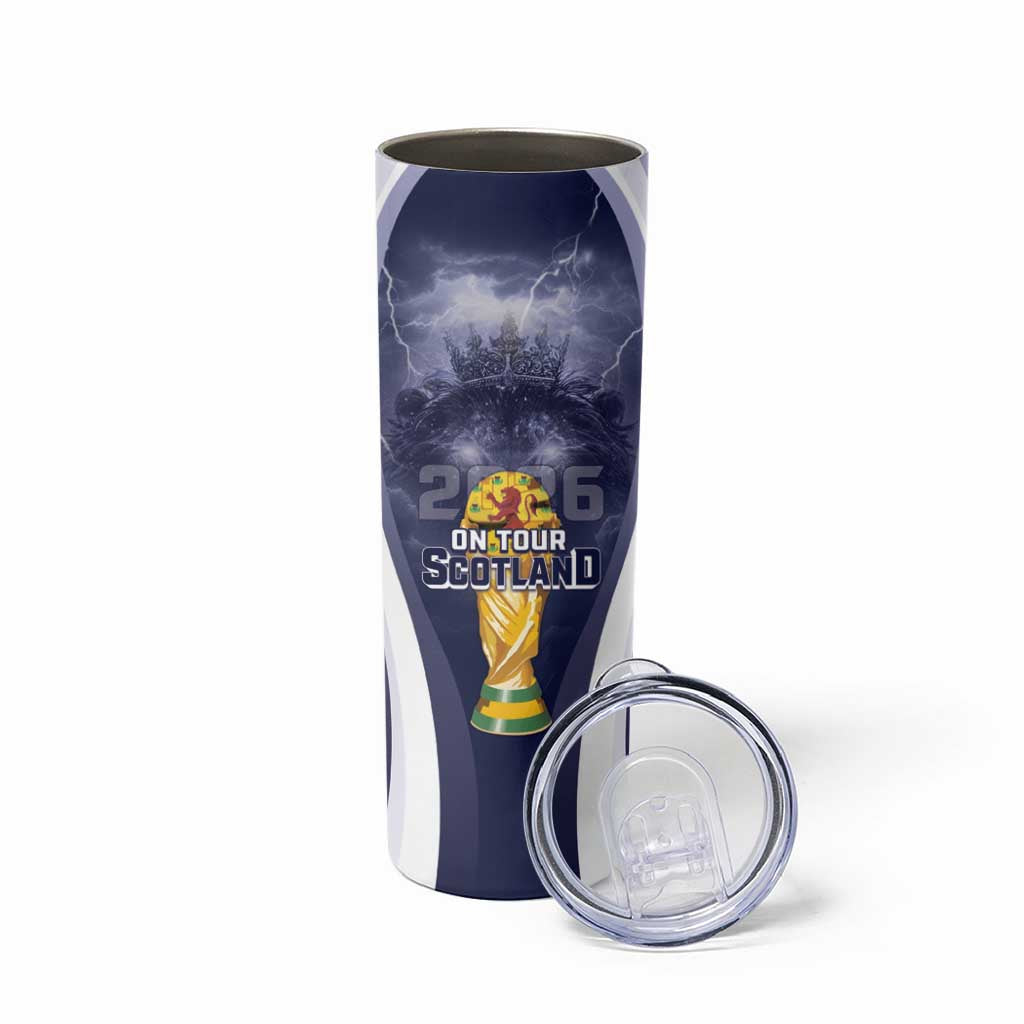 Custom Scotland Football 2026 Skinny Tumbler Scotland On Tour Trophy Style - Wonder Print Shop