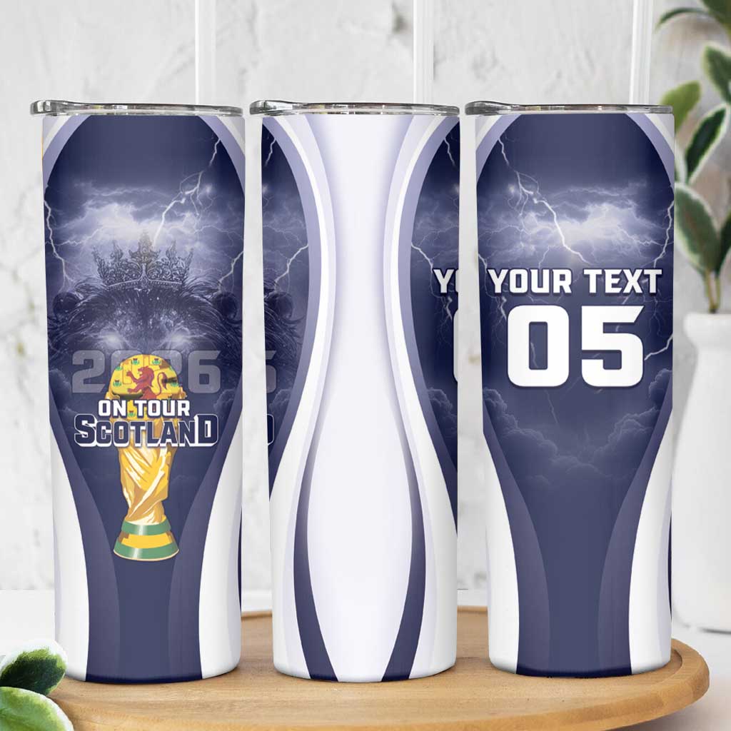 Custom Scotland Football 2026 Skinny Tumbler Scotland On Tour Trophy Style - Wonder Print Shop