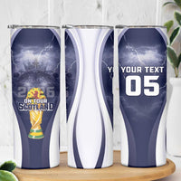 Custom Scotland Football 2026 Skinny Tumbler Scotland On Tour Trophy Style - Wonder Print Shop