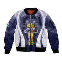 Custom Scotland Football 2026 Sleeve Zip Bomber Jacket Scotland On Tour Trophy Style - Wonder Print Shop