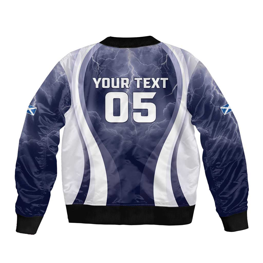 Custom Scotland Football 2026 Sleeve Zip Bomber Jacket Scotland On Tour Trophy Style - Wonder Print Shop