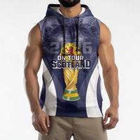 Custom Scotland Football 2026 Sleeveless Hoodie Scotland On Tour Trophy Style - Wonder Print Shop