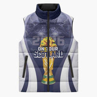 Custom Scotland Football 2026 Sleeveless Puffer Jacket Scotland On Tour Trophy Style - Wonder Print Shop