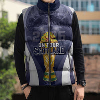 Custom Scotland Football 2026 Sleeveless Puffer Jacket Scotland On Tour Trophy Style - Wonder Print Shop