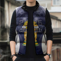 Custom Scotland Football 2026 Sleeveless Puffer Jacket Scotland On Tour Trophy Style - Wonder Print Shop