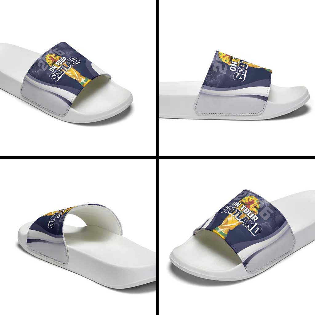 Scotland Football 2026 Slide Sandals Scotland On Tour Trophy Style - Wonder Print Shop