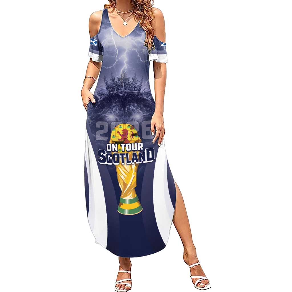 Custom Scotland Football 2026 Summer Maxi Dress Scotland On Tour Trophy Style - Wonder Print Shop