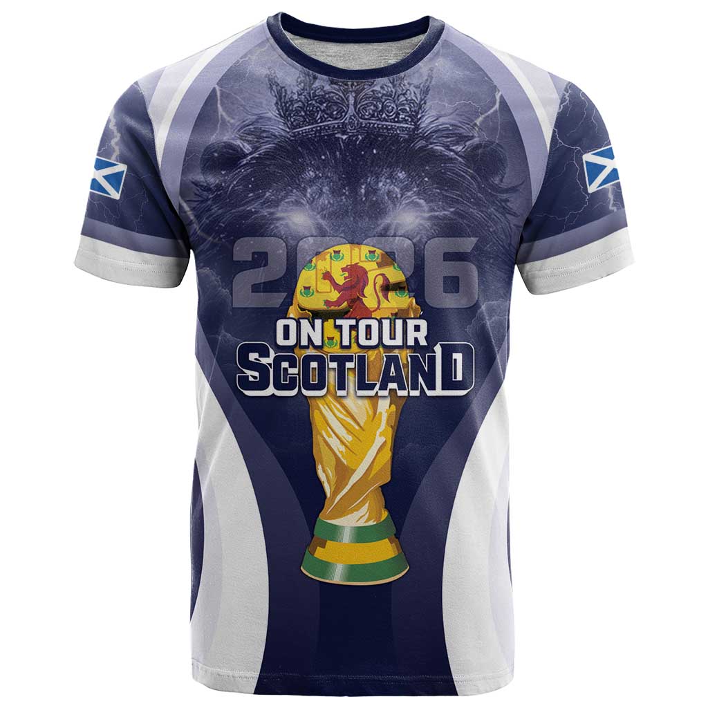Custom Scotland Football 2026 T Shirt Scotland On Tour Trophy Style - Wonder Print Shop