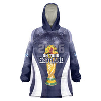 Custom Scotland Football 2026 Wearable Blanket Hoodie Scotland On Tour Trophy Style - Wonder Print Shop