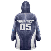 Custom Scotland Football 2026 Wearable Blanket Hoodie Scotland On Tour Trophy Style - Wonder Print Shop