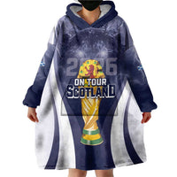 Custom Scotland Football 2026 Wearable Blanket Hoodie Scotland On Tour Trophy Style - Wonder Print Shop