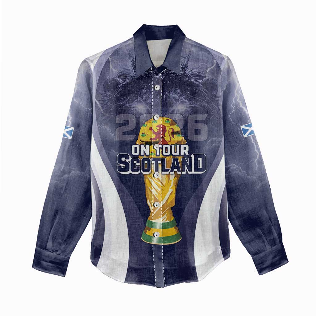 Custom Scotland Football 2026 Women Casual Shirt Scotland On Tour Trophy Style - Wonder Print Shop