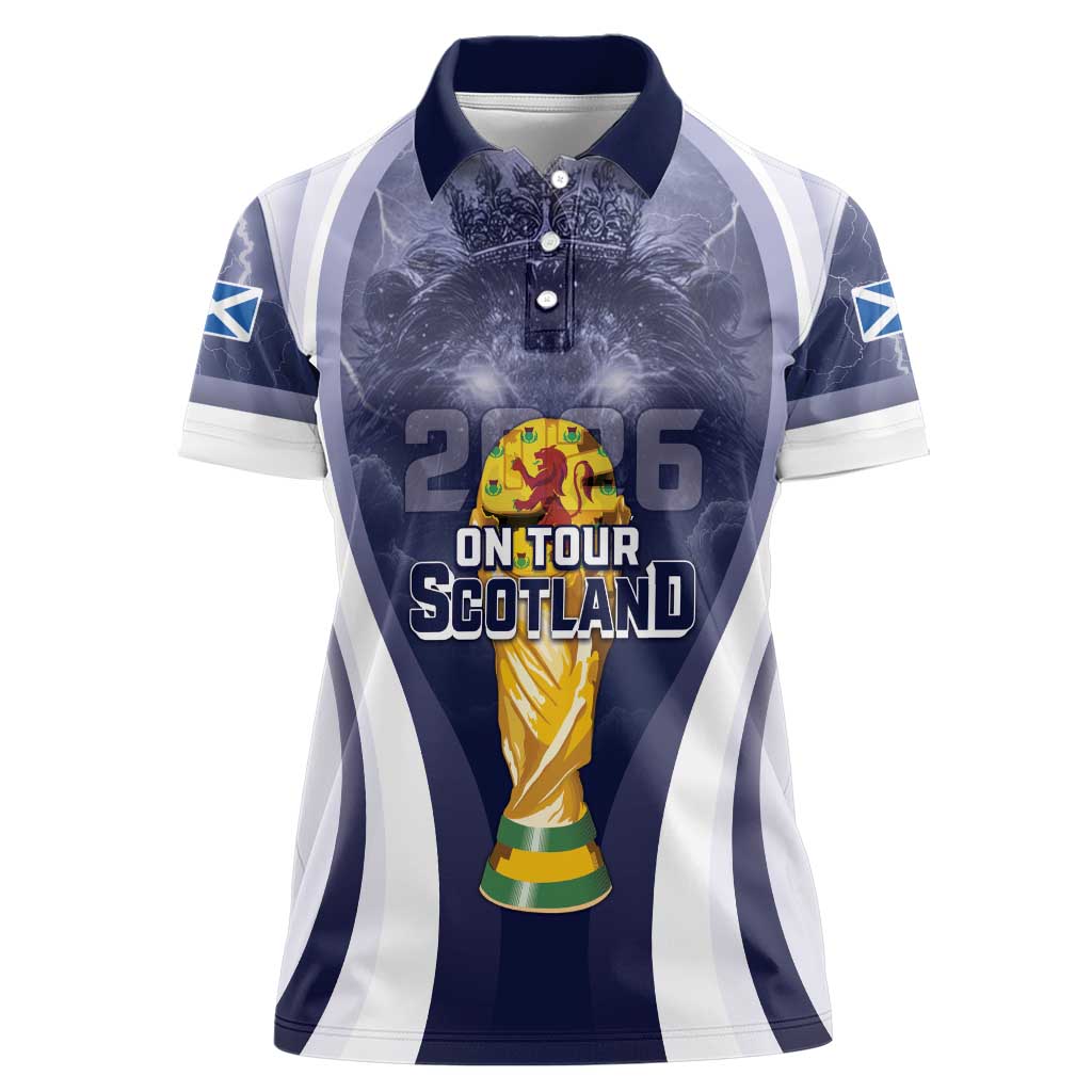 Custom Scotland Football 2026 Women Polo Shirt Scotland On Tour Trophy Style - Wonder Print Shop