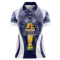 Custom Scotland Football 2026 Women Polo Shirt Scotland On Tour Trophy Style - Wonder Print Shop