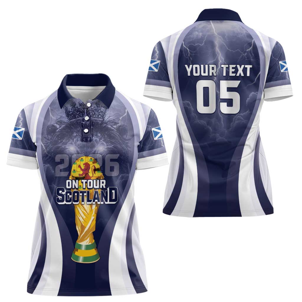 Custom Scotland Football 2026 Women Polo Shirt Scotland On Tour Trophy Style - Wonder Print Shop