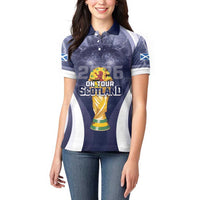 Custom Scotland Football 2026 Women Polo Shirt Scotland On Tour Trophy Style - Wonder Print Shop