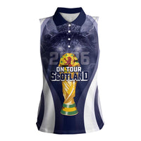Custom Scotland Football 2026 Women Sleeveless Polo Shirt Scotland On Tour Trophy Style - Wonder Print Shop