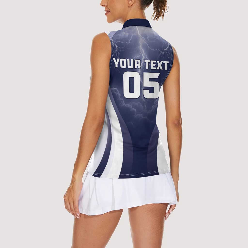 Custom Scotland Football 2026 Women Sleeveless Polo Shirt Scotland On Tour Trophy Style - Wonder Print Shop