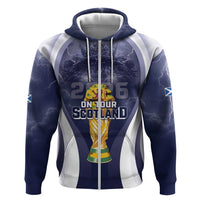 Custom Scotland Football 2026 Zip Hoodie Scotland On Tour Trophy Style - Wonder Print Shop