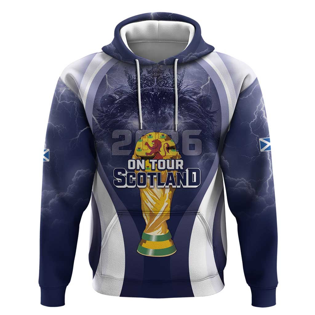 Custom Scotland Football 2026 Zip Hoodie Scotland On Tour Trophy Style - Wonder Print Shop