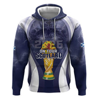 Custom Scotland Football 2026 Zip Hoodie Scotland On Tour Trophy Style - Wonder Print Shop