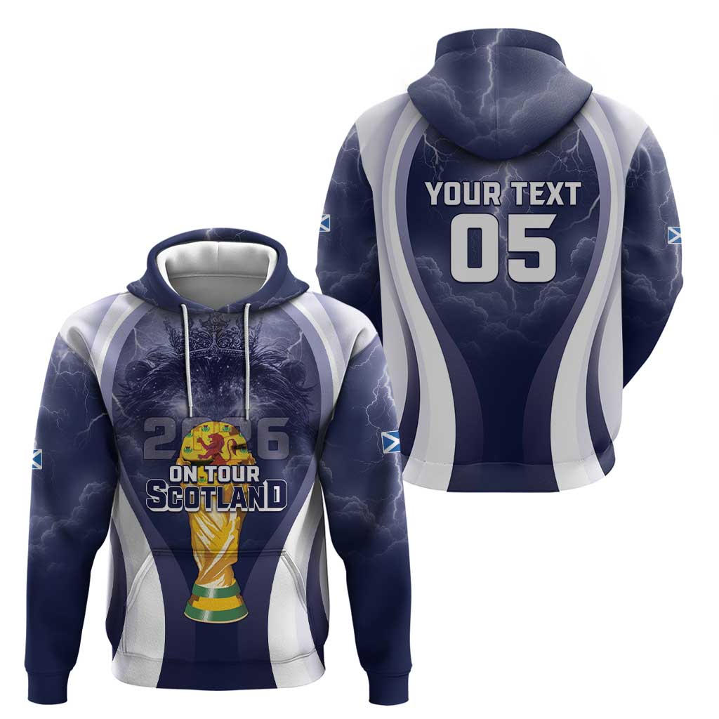 Custom Scotland Football 2026 Zip Hoodie Scotland On Tour Trophy Style - Wonder Print Shop