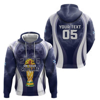 Custom Scotland Football 2026 Zip Hoodie Scotland On Tour Trophy Style - Wonder Print Shop