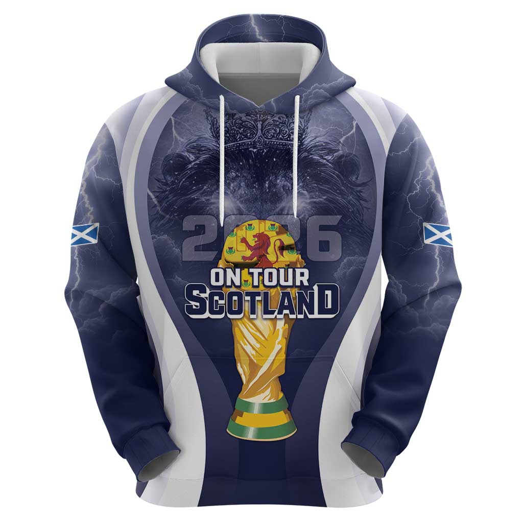 Custom Scotland Football 2026 Zip Hoodie Scotland On Tour Trophy Style - Wonder Print Shop